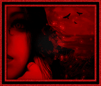 Gif animé gothique femme rouge